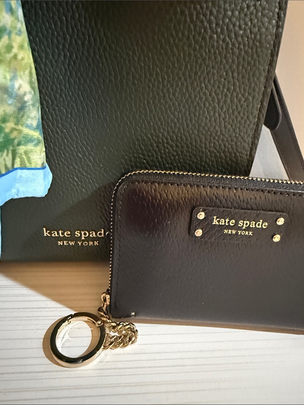Kate Spade Lane Small Satchel w/ matching wallet. Includes scarf. - Picture 2 of 7